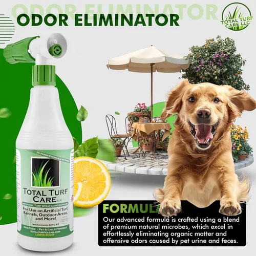 Miniatura 3 de Total Turf Care - Eliminador de olores para exteriores, concentrado de 32 onzas con rociador de extremo de manguera, eliminador de olores