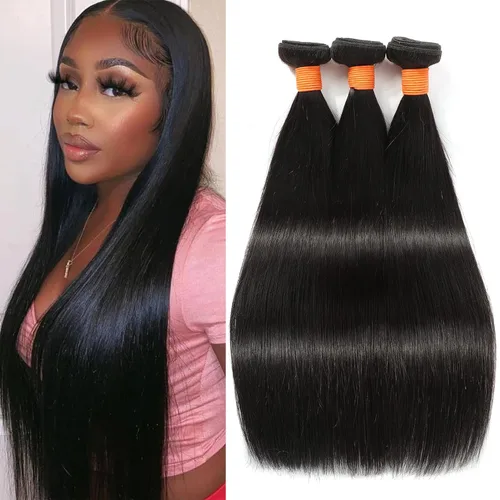 Miniatura 18 de 613 paquetes de cabello humano rubio ondulado, 3 paquetes de 10, 12, 14 pulgadas, 100% sin procesar, 10A, paquetes de cabello humano virgen