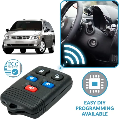 Miniatura 5 de Keyless2Go Repuesto para llavero remoto de entrada sin llave para vehículos seleccionados Freestar Windstar Monterey Blackwood que utilizan