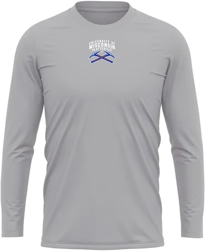 Miniatura 249 de Camisa deportiva de manga larga oficial de la NCAA Collegiate para hombre, con logotipo en el pecho izquierdo, colección Athletic Heather
