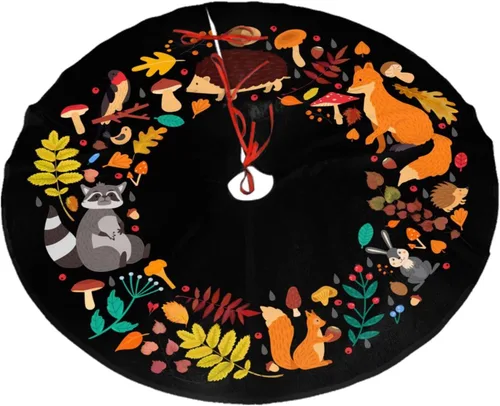 Miniatura 2 de Corona de bosque de hongos gótico para árbol de Navidad, hermosa para adornos de fiesta de Navidad, accesorio de decoración de vacaciones, 36