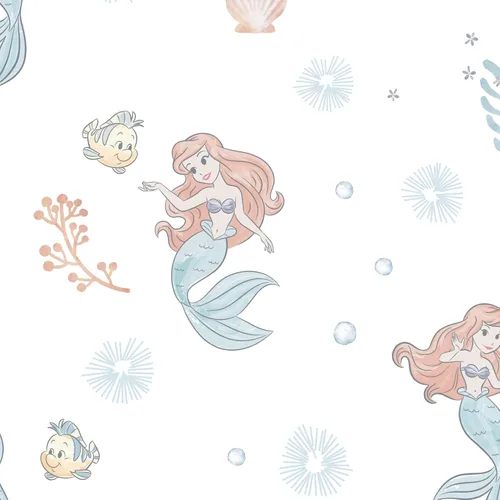Miniatura 6 de Bedtime Originals Disney Baby The Little Mermaid - Sábana bajera ajustable para cuna, color blanco