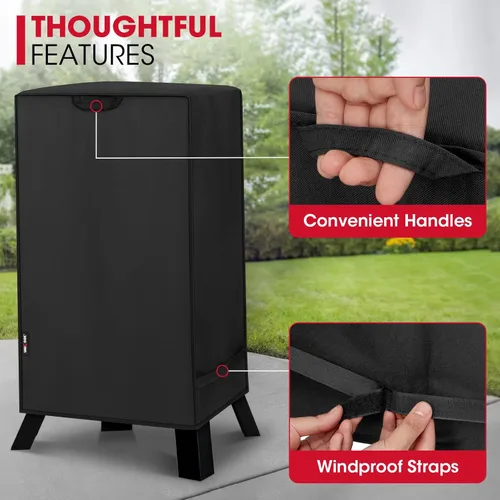 Miniatura 7 de Unicook - Cubierta para ahumador eléctrico resistente al agua de 29.9 pulgadas de alto y 40.2 pulgadas de alto, material especial resistente a