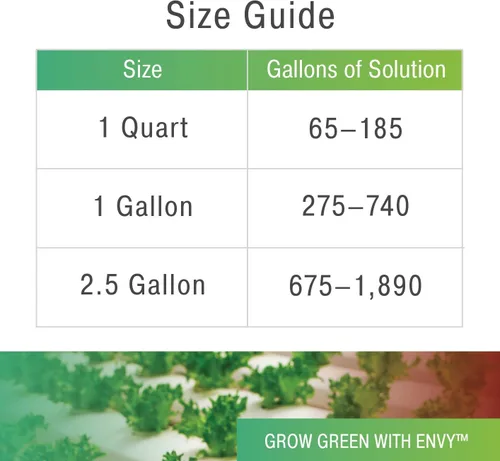 Miniatura 2 de ENVY Parte A (6-0-5) y B (1-5-6) - Nutrientes base de dos partes para hierbas, verduras y frutas - Fertilizante para hidro, suelo y fibra de coco