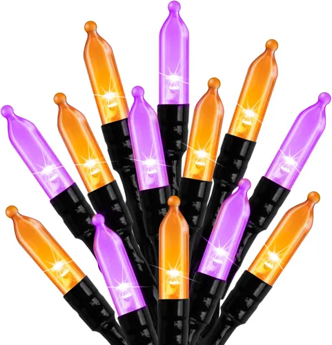 Miniatura 10 de Minetom Guirnalda de luces de Halloween para exteriores, 39 pies, 100 luces LED impermeables de Navidad con 8 modos de iluminación para Halloween