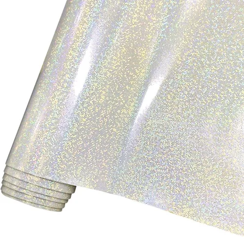 Miniatura 20 de HYANG - Espejo holográfico de piel sintética de color negro, cristal láser, 1 rollo de 12 x 53 pulgadas, piel sintética muy adecuado para aretes