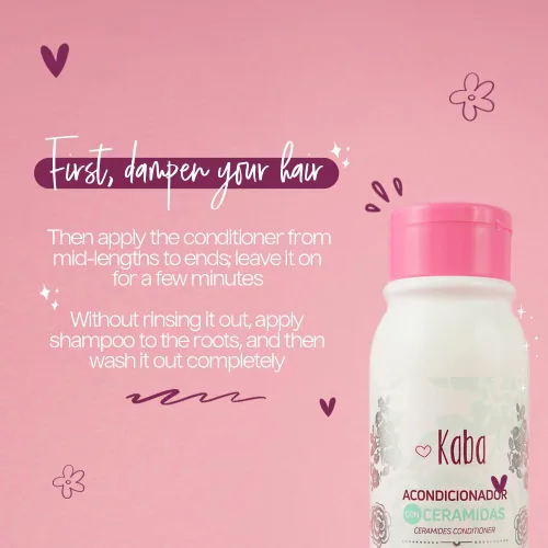 Miniatura 8 de D'Luchi Kaba Ceramide - Acondicionador para cabello seco, dañado y deshidratado, para mujeres, reparaciones de puntas abiertas, control