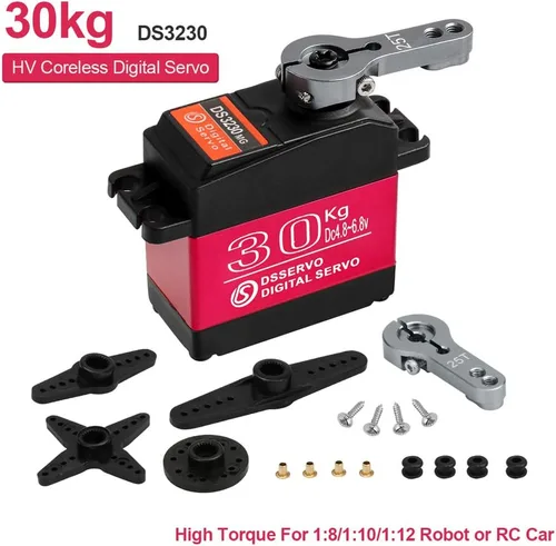 Miniatura 2 de 66.1 lbs Digital servo alto torque completo metal engranaje impermeable, adecuado para coche de control remoto modelo RC con un ángulo de control
