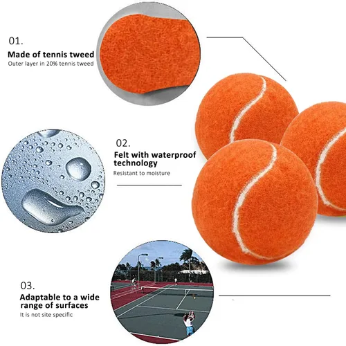 Miniatura 3 de URBEST Pelota de tenis, 12 paquetes de pelotas de tenis de entrenamiento, pelotas de práctica para jugadores novatos, pelotas de juego para perros