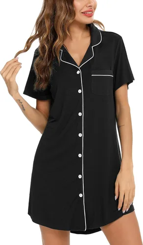 Miniatura 2 de Leikar Camisón de maternidad para mujer, pijama de lactancia de manga larga