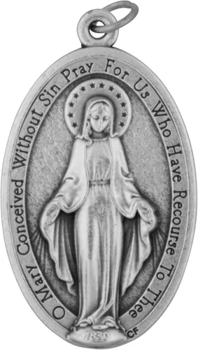 Medalla ovalada grande de 1.75 pulgadas 10 materias Pedante perfecto para cualquier cadena o collar Joyería cristiana