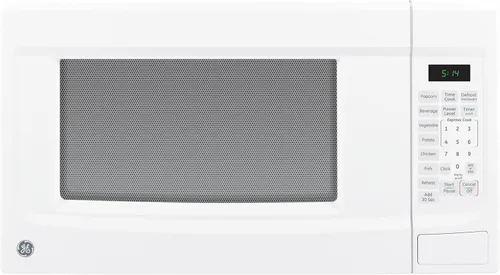 GE Horno microondas para encimera, 1.4 pies cúbicos, capacidad de 1,100 vatios, 7 ajustes de cocción automática, tecnología de bloqueo infantil,