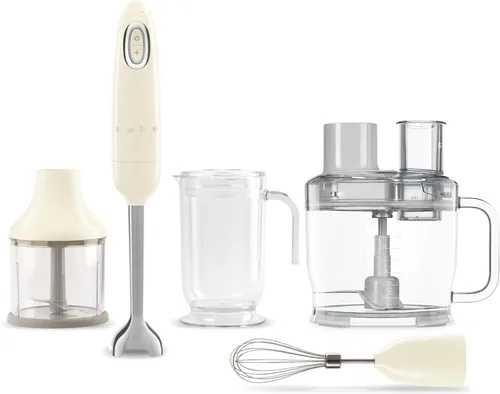 Miniatura 12 de SMEG Batidora de mano y procesador de alimentos HBF03 con accesorio HBFP11 - Estilo retro, motor de 350 W, velocidad variable, tazón Tritan Renew