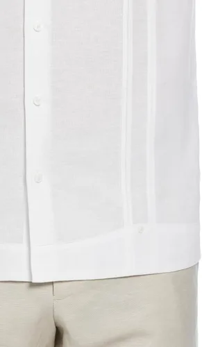 Miniatura 4 de Cubavera Camisa de manga corta con botones y mezcla de lino para hombre