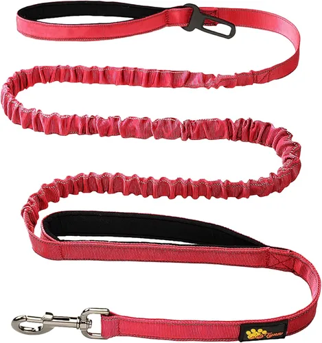 Miniatura 7 de Correa elástica resistente para perro de 6 pies a 7.5 pies para perros grandes y medianos Correa táctica y reflectante para perro sin tirones
