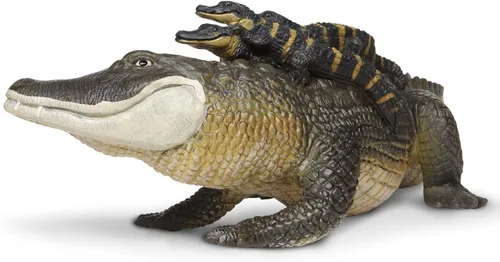 Miniatura 2 de Safari Ltd. Figura de cocodrilo con bebés, figura detallada de plástico de 12 pulgadas, divertido juguete educativo para niños, niñas y niños a