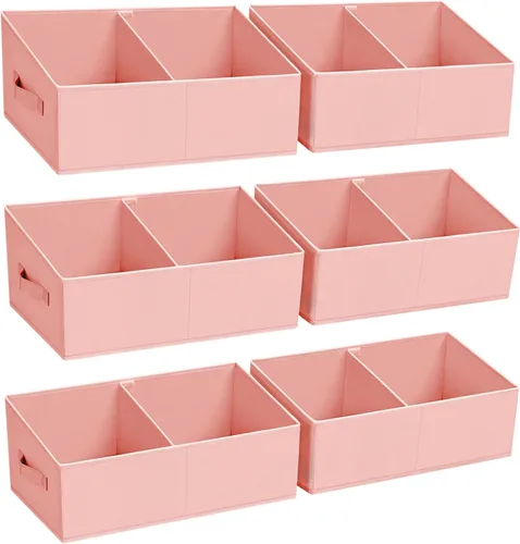 Miniatura 26 de DIMJ Contenedores de almacenamiento trapezoidales para ropa, 4 paquetes organizadores de armario y cestas de almacenamiento, cestas plegables