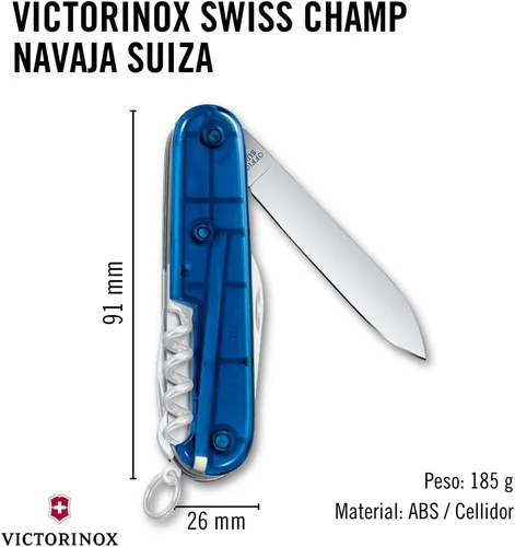 Miniatura 3 de Victorinox Swisschamp Multiherramienta (Zafiro), 91 mm