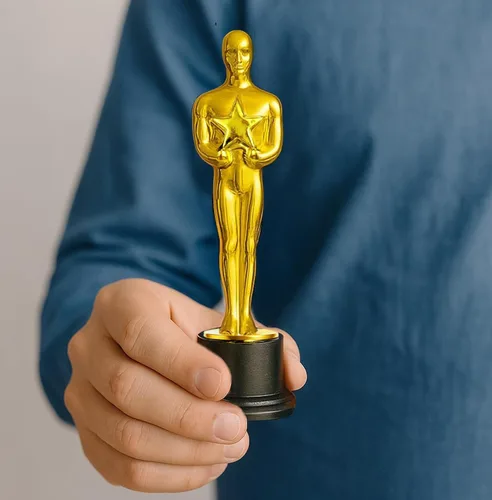 Miniatura 7 de GiftExpress Paquete de 12 estatuillas de trofeo de oro de 6 pulgadas, estatuas de trofeo para ceremonia de premios, regalo de reconocimiento