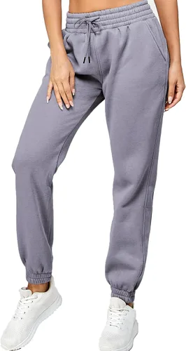 Miniatura 9 de IUUI Pantalones deportivos de cintura alta para mujer, con bolsillos, de algodón, holgados, atléticos