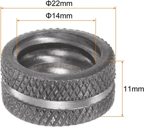 Miniatura 2 de HARFINGTON Tuerca de llave de tubo de 8", acero al carbono, diámetro interior de 0.551 in, 1 unidad