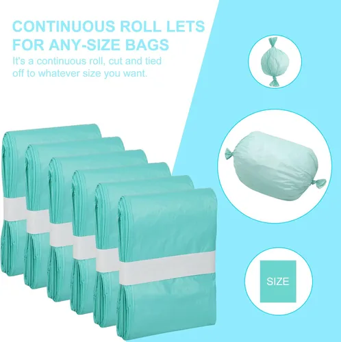Miniatura 2 de 6 repuestos para revestimiento de arena para gatos, bolsas compatibles con cubo de campeón, verde, ligeramente perfumado