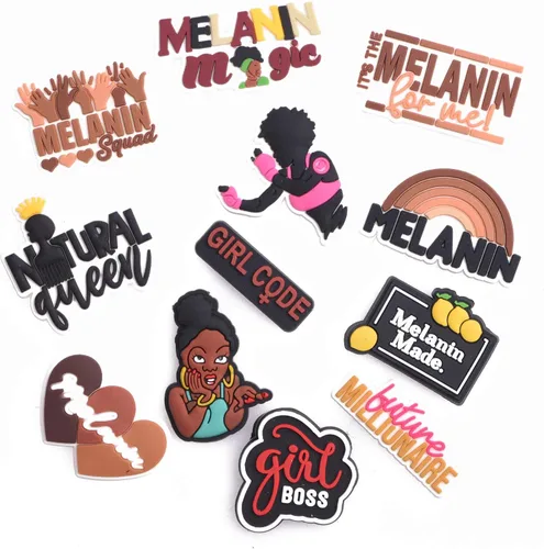 MoreDays Shoe Charms Black lives Matter Decoration for Kids Boy Girls Women Party Favors Birthday Gifts 61020PCS