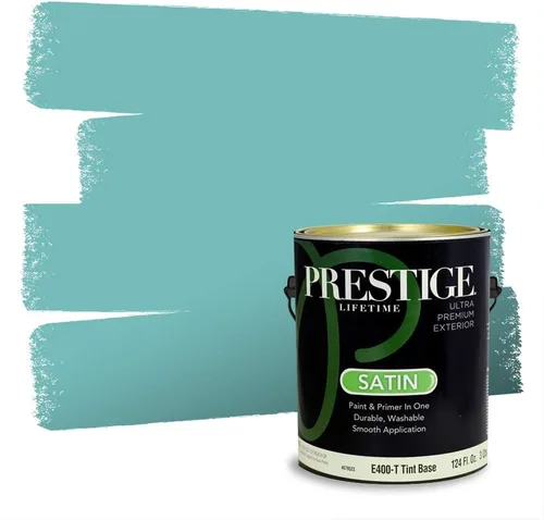 Miniatura 1466 de Pintura Exterior + imprimación PRESTIGE, todo-en-uno, 1 galón, acabado mate, color comparable al Valspar* Royal Gray* VS151-Gris real