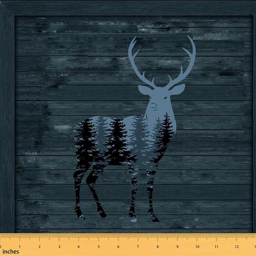 Miniatura 19 de Tela de ciervo bonita por yarda para niñas y niños, decoración de caza de ciervos, impermeable, tela para exteriores, estampado de pata de oso