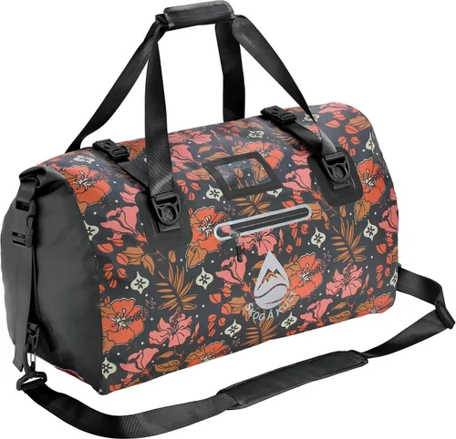 Miniatura 13 de Skog Å Kust Duffelsak - Bolsa de lona impermeable resistente para deportes, viajes y más, tamaños de 40, 60 y 90 litros, Negro, Deportivo/resistente