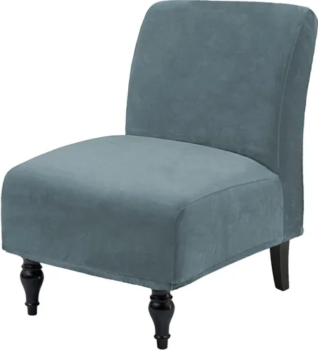 Miniatura 9 de Fundas decorativas de terciopelo para sillas sin brazos, de alta elasticidad, protector de muebles extraíble para sala de estar, comedor, hotel
