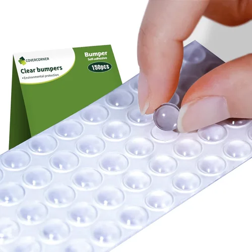 Miniatura 9 de Parachoques de puerta de gabinete de súper alta viscosidad -250 piezas de almohadillas adhesivas transparentes de 1/2 pulgada de diámetro