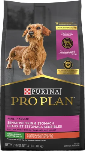 Miniatura 4 de Purina Pro Plan - Comida para perros de raza pequeña con piel y estómago sensibles, fórmula de salmón y arroz para adultos, bolsa de 4 libras