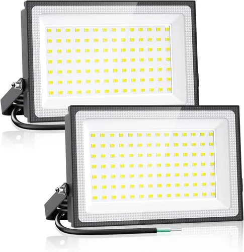 Miniatura 11 de Onforu Paquete de 2 luces LED de inundación para exteriores, equivalente a 500 W, 4500 lúmenes, luz de seguridad súper brillante, luz de día de 6000