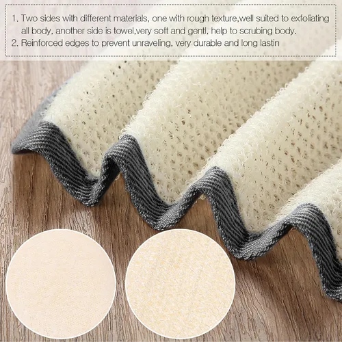 Miniatura 2 de Tatuo 10 paños de lavado exfoliantes para cuerpo y cara, exfoliante de baño de tejido suave, toalla de baño exfoliante para eliminar la piel muerta