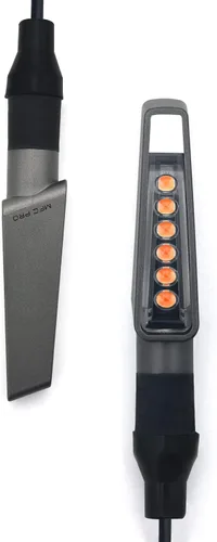 Mini luces de señal de giro LED para MT-07 MT-09 FZ-09 MT-10 YZF R1 R3 R6 R25 FJ09 FZ07 FZ1CB1000RR MSX 125 GROM (Sin secuencial, Gris espacial - 2