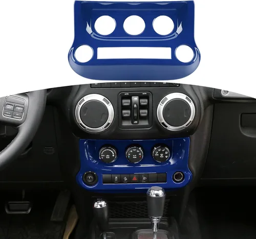Miniatura 14 de RT-TCZ Para Jeep JK Negro Dash Console A/C Controles Cubierta Trim Panel para Jeep Wrangler JK JKU 2011-2017 ABS Interior Accesorios 1pc