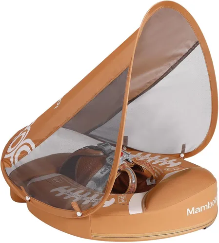 Miniatura 19 de Mambobaby Flotador no inflable para bebé con toldo, sistema de seguridad de cinco puntos, toldo 3D (desmontable) UPF 50+, flotadores de piscina