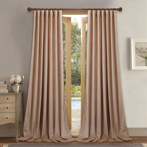 Miniatura 73 de StangH Cortinas de terciopelo súper suaves con pestaña trasera, cortinas azul marino para puerta corredera, decoración de lujo, cortinas opacas