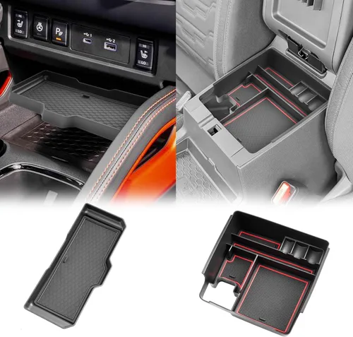 SHAOHAO 2 piezas para 2025 2026 Nissan Frontier Organizador de consola central para 2022 2023 2024 2025 2026 Nissan Frontier Accesorios