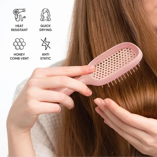 Miniatura 4 de TADA Natural Beauty - Cepillo desenredante para cabello rizado, grueso, ondulado y fino, agujeros de ventilación para secado rápido y peinado