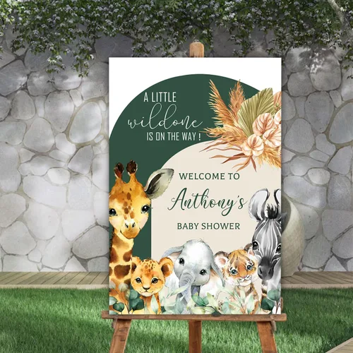 Miniatura 18 de Letrero de bienvenida personalizado para baby shower, con texto en inglés «A Little Sweetheart on the way» Baby Shower, cartel de bienvenida