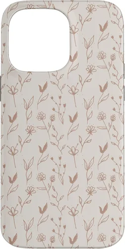 Miniatura 20 de Beige Tan Wildflower Floral Minimal Flower Boho Case for iPhone 17