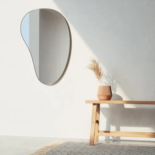 Miniatura 8 de Umbra Espejo de pared Pebble de 24 x 36 pulgadas, diseño moderno, titanio