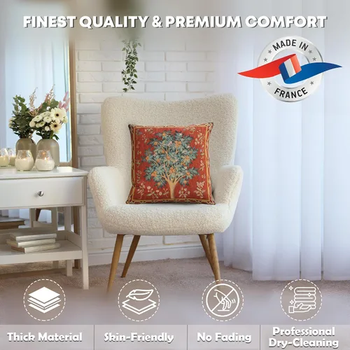 Miniatura 3 de Fundas de almohada decorativas Charlotte Home Furnishings para sofá de 19x19 pulgadas, fundas de almohada rojas con árbol decorativo para cama