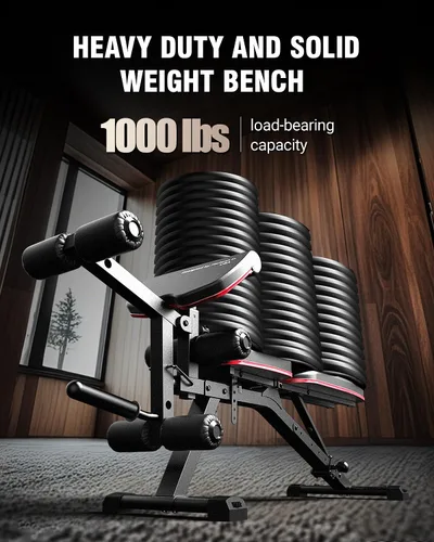 Miniatura 8 de HARISON Adjustable Weight Bench, Bench1000 MAX Heavy Duty Workout Bench Press with Leg Extension and Preacher Pad for Home Gym Strength Training