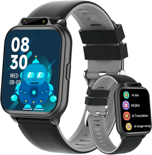 1.85" Reloj para niños, AI (Traducción/Preguntas y respuestas/Cara del reloj/Reconocimiento de imágenes) Relojes inteligentes con frecuencia