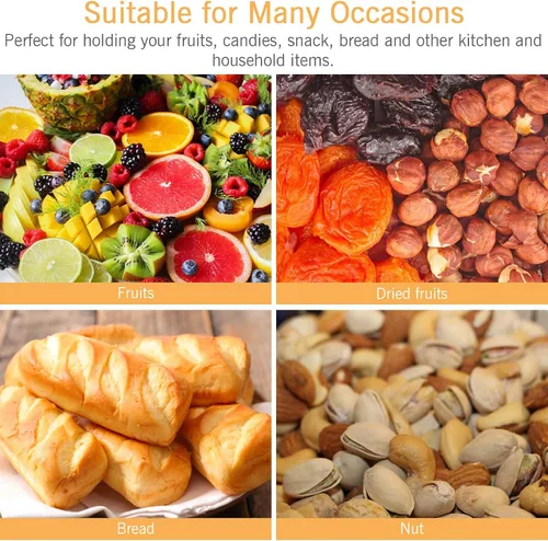 Miniatura 3 de EXCEART Juego de 3 cestas de frutas de bambú de 6.69 pulgadas hechas a mano, redondas, tejidas, para cocina, comedor, servir alimentos, aperitivos