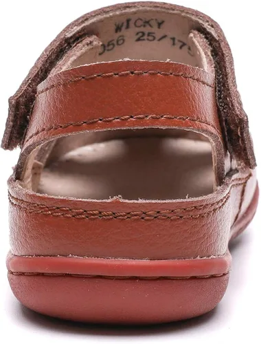 Miniatura 5 de DADAWEN - Sandalias de pescador con correa de cuero para niña y niño (bebé, niño pequeño, niño grande)