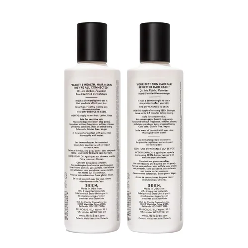 Miniatura 2 de SEEN Paquete de champú y acondicionador, sin fragancia, juego de cuidado del cabello no comedogénico, desarrollado por dermatólogos, seguro